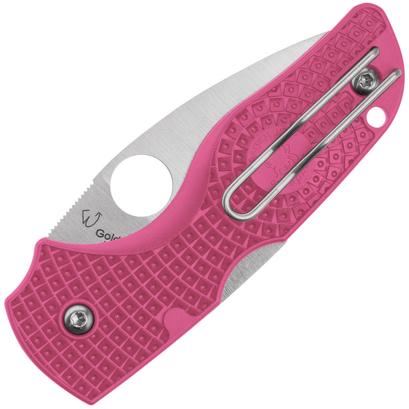 Spyderco Lil’ Native Lightweight Pink FRN Tumbled Folding Knife [C230PPN] - product view 5