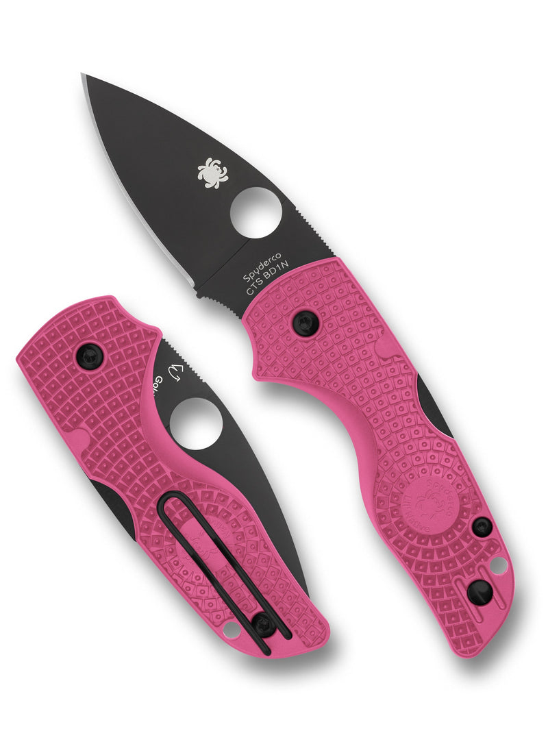 Spyderco Lil’ Native Lightweight Pink FRN Black DLC Folding Knife [C230PPNBK] - product view 1
