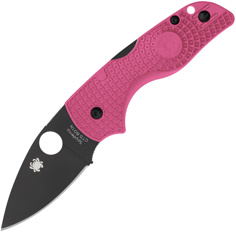 Spyderco Lil’ Native Lightweight Pink FRN Black DLC Folding Knife [C230PPNBK] - product view 4