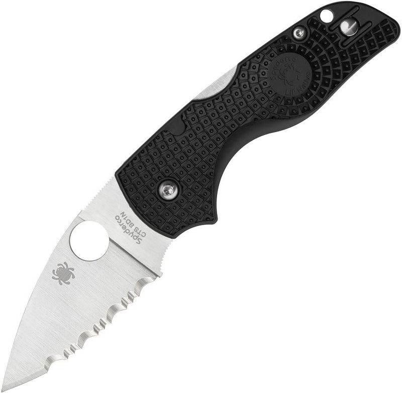 Spyderco Lil' Native Lockback Satin Ser (Black) (2.38" Satin) [C230SBK]
