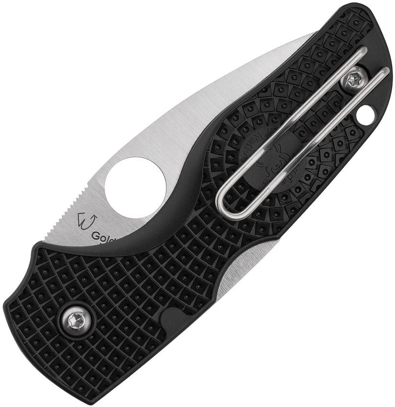 Spyderco Lil' Native Lockback Satin Ser (Black) (2.38" Satin) [C230SBK]