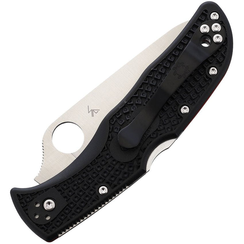 Spyderco Endela Lockback Red Line (Black) (3.5" Satin) [C243FPSBKRD] - Image 3