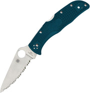 Spyderco Endela Lockback Blue (Blue) (3.5" Satin) [C243FSK390]
