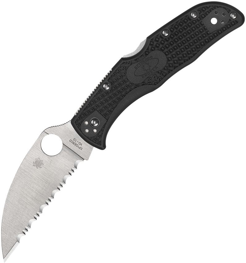 Spyderco Endela Lockback Wharncliffe (Black) (3.5" Satin) [C243FSWCBK]