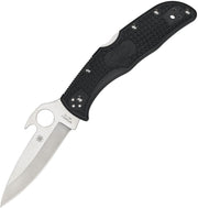 Spyderco Endela Lockback Black (Black) (3.5" Satin) [C243PGYW]