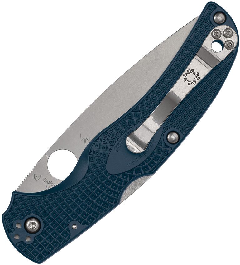 Spyderco Native Chief Lockback Blue (Blue) (4" Satin) [C244PCBL] - Image 2