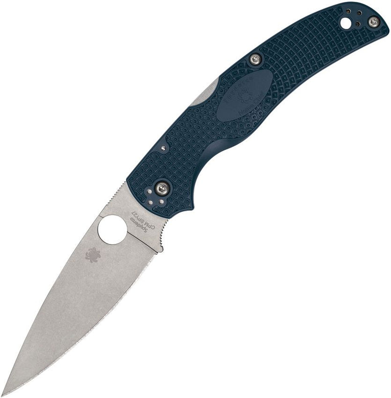 Spyderco Native Chief Lockback Blue (Blue) (4" Satin) [C244PCBL]