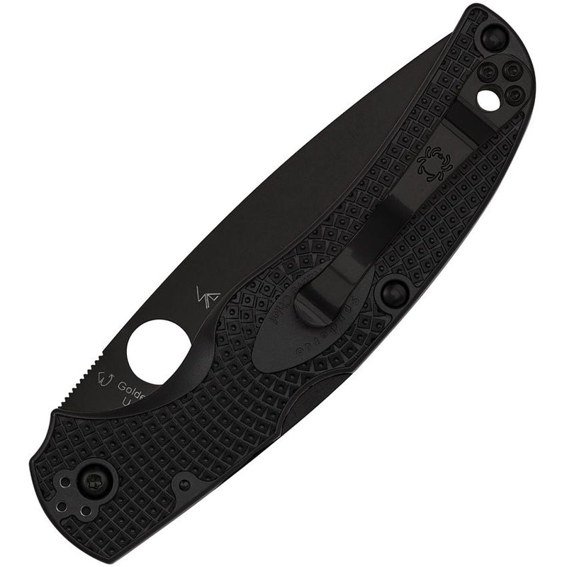 Spyderco Native Chief Lockback Serr (Black) (4" Black) [C244SBBK] - Image 2