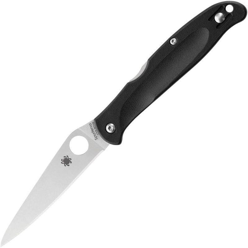 Spyderco Charisma Lockback Black (Black) (3" Satin) [C259PBK]