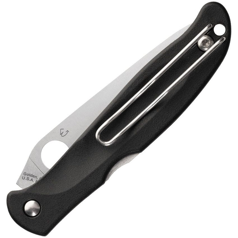 Spyderco Charisma Lockback Black (Black) (3" Satin) [C259PBK]
