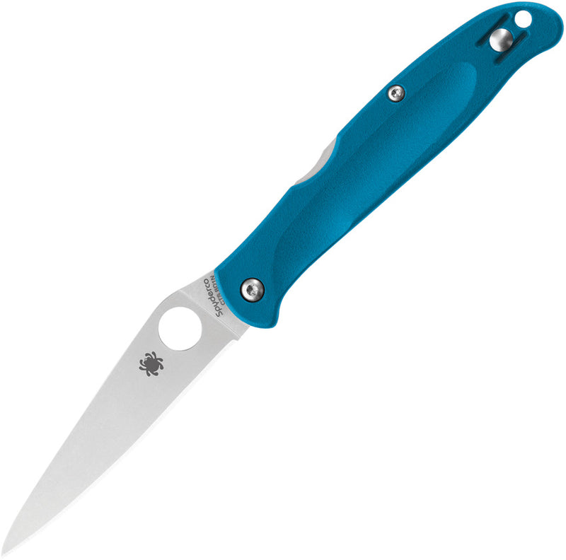 Spyderco Charisma Blue FRN (2.98" PlainEdge CTS BD1N) Folding Knife [C259PBL] - open blade