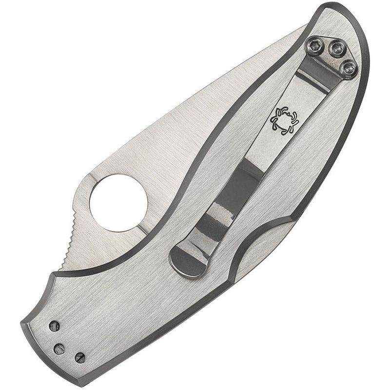 Spyderco Uptern Lockback (Stainless) (2.88" Satin) [C261P] - Image 2