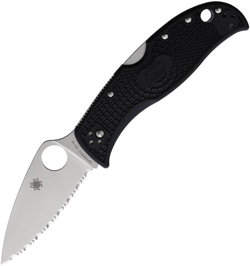 Spyderco Leafjumper Lockback (Black) (4.38" Satin) [C262SBK]
