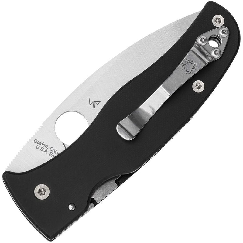 Spyderco Bodacious Compression Lock Blk (Black) (3.63" Satin) [C263GP] - Image 2