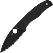 Spyderco Bodacious Compress Blk DLC (Black) (3.63" Black) [C263GSBK]