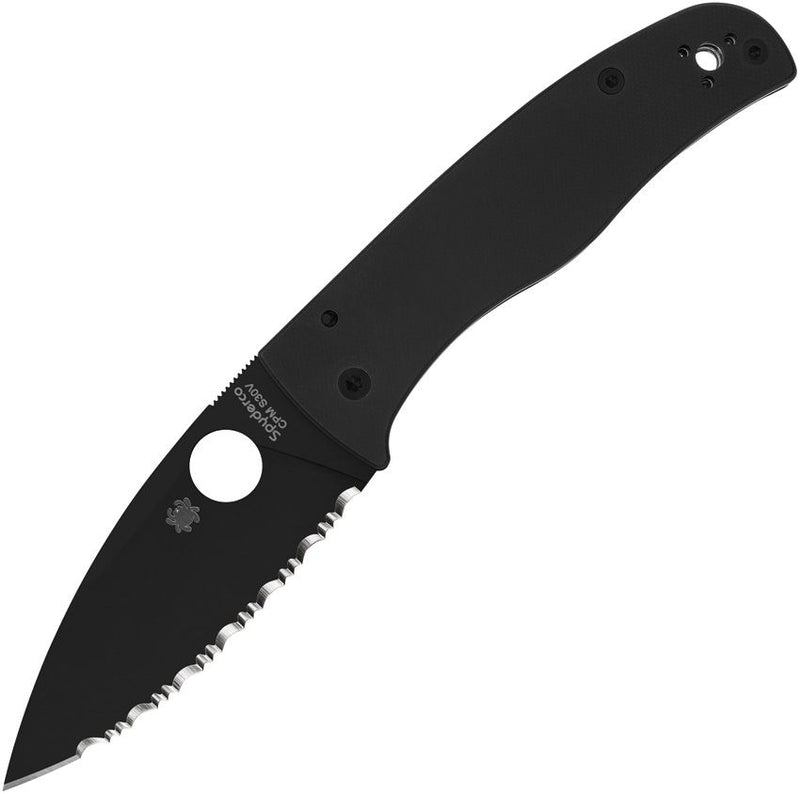Spyderco Bodacious Compress Blk DLC (Black) (3.63" Black) [C263GSBK]