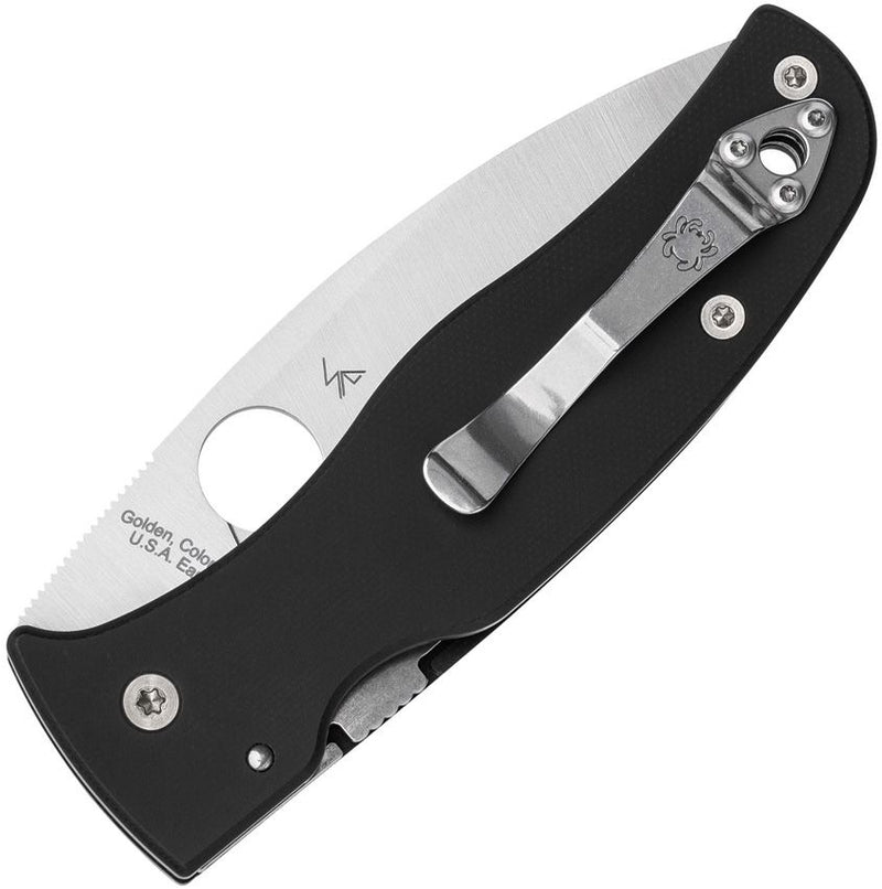 Spyderco Bodacious Compress Blk G10 (Black) (3.63" Satin) [C263GS] - Image 2