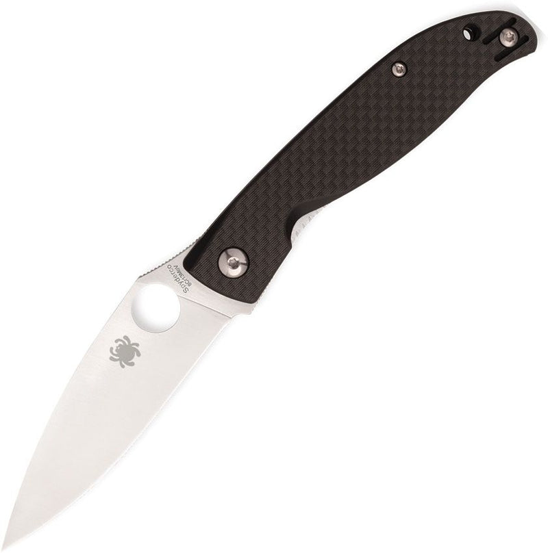 Spyderco Mantra 4 Linerlock CF (Black) (3.25" Satin) [C274CFP]