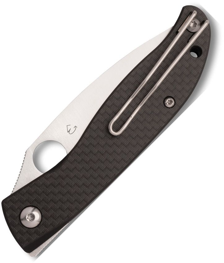 Spyderco Mantra 4 Linerlock CF (Black) (3.25" Satin) [C274CFP]