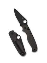 Spyderco ButtonUp Black Carbon Fiber/G10 Laminate Black Oxide PlainEdge Folding Knife [C275CFPBK] - product view 1