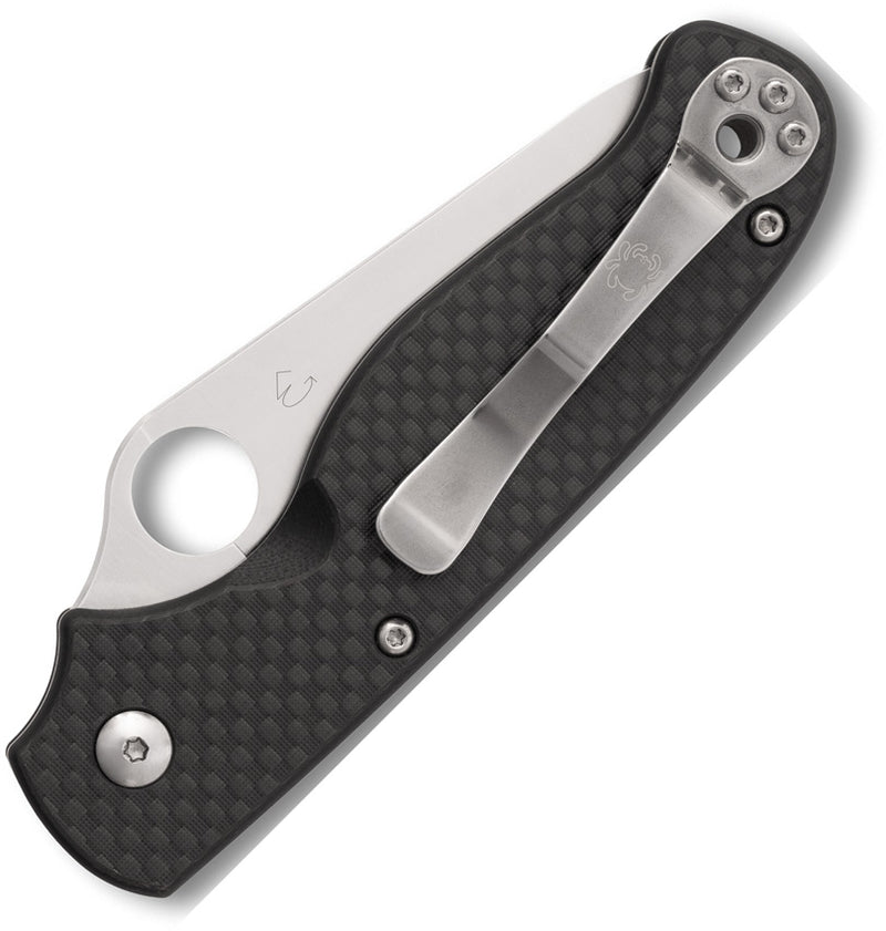 Spyderco ButtonUp Black Carbon Fiber/G10 Laminate Satin CombinationEdge Folding Knife [C275CFPS] - product view 4