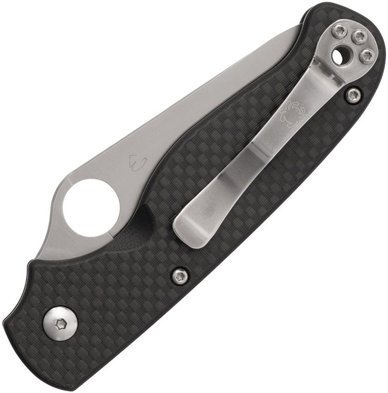 Spyderco ButtonUP Button Lock CF (3.25" Satin) [C275CFP] - Image 2