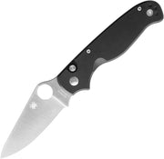 Spyderco ButtonUp Black G10 Satin PlainEdge Folding Knife [C275GP] - product view 1