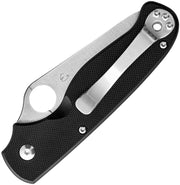 Spyderco ButtonUp Black G10 Satin PlainEdge Folding Knife [C275GP] - product view 2