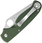 Spyderco ButtonUp OD Green G10 Satin PlainEdge Folding Knife [C275GPGR] - product view 2
