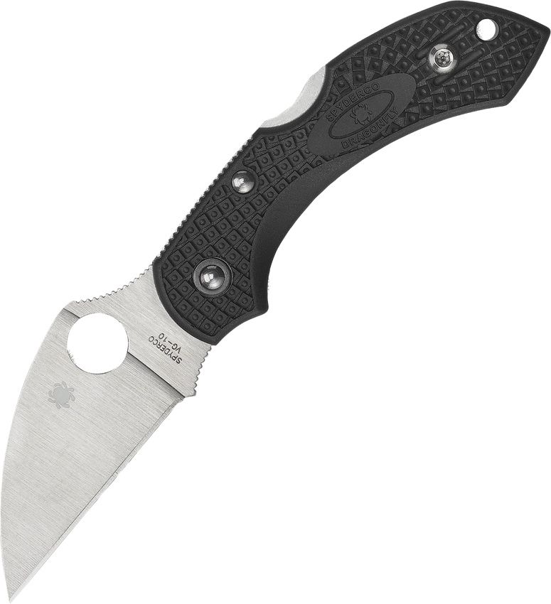 Spyderco Dragonfly 2 Lockback (Black) (2.38" Satin) [C28FPWCBK2]