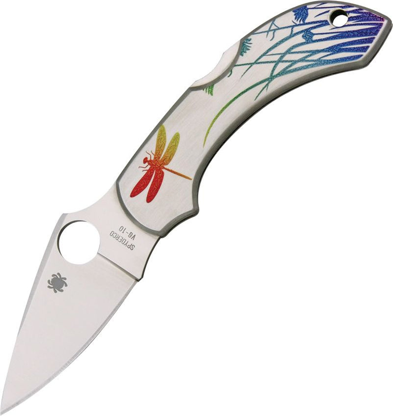 Spyderco Dragonfly Tattoo (Stainless) (10" Satin) [C28PT]