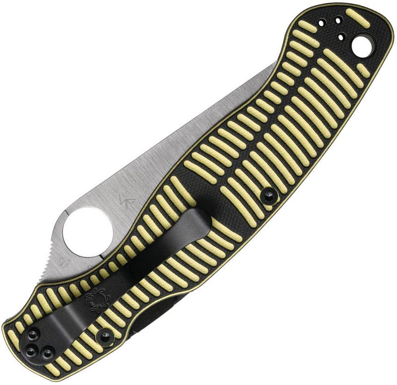 Spyderco Military 2 Salt Compr Lock Ylw (Black) (4" Satin) [C36GBKYLMCP2] - Image 2