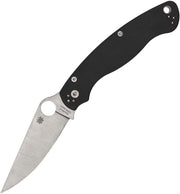 Spyderco Military 2 Compression Lock (Black) (4" Satin) [C36GP2]
