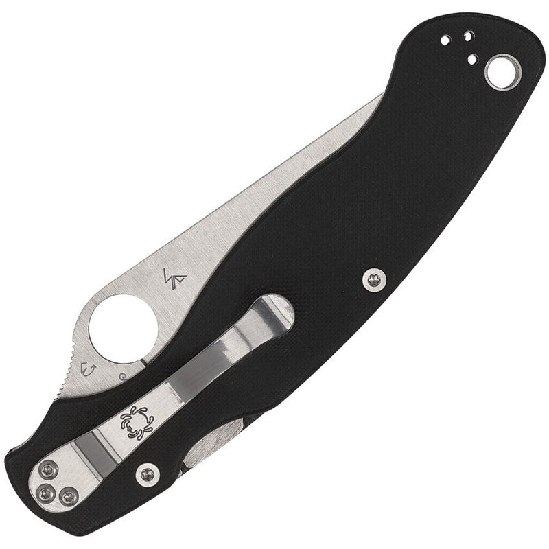 Spyderco Military 2 Compression Lock (Black) (4" Satin) [C36GP2] - Image 2