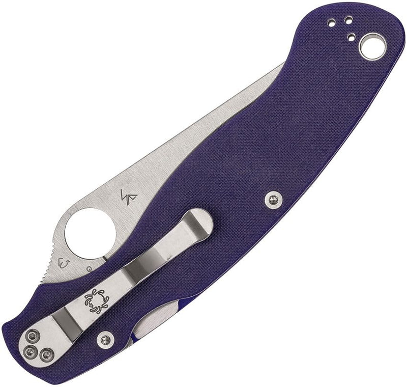 Spyderco Military 2 Linerlock Dark Blue (Blue) (4" Satin) [C36GPDBL2] - Image 2