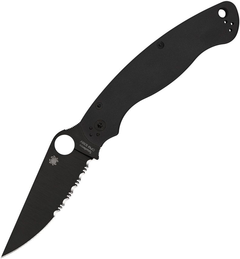 Spyderco Military 2 Compression Black (Black) (4" Black) [C36GPSBK2]