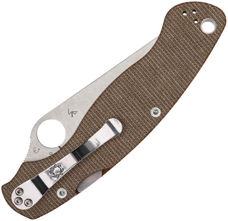 Spyderco Military 2 Compression Lock Br (Brown) (4" Satin) [C36MPCW2] - Image 2