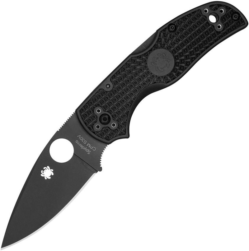 Spyderco Native 5 Lockback Plain (Black) (3" Black) [C41PBBK5]