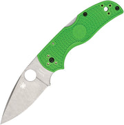 Spyderco Native 5 Salt Lockback Green (Green) (3" Satin) [C41PGR5]