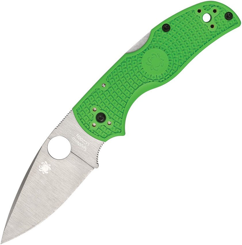 Spyderco Native 5 Salt Lockback Green (Green) (3" Satin) [C41PGR5]