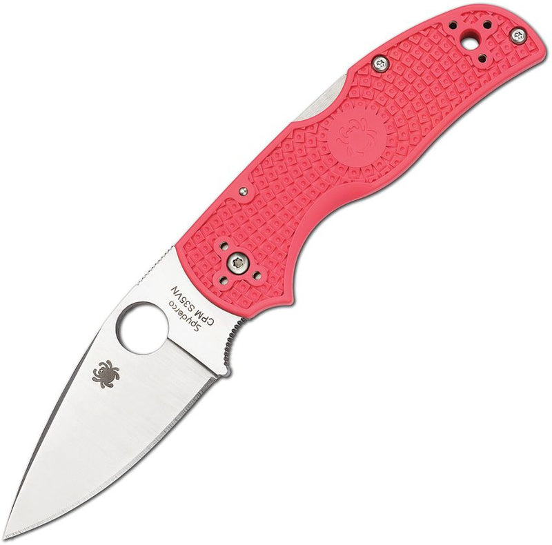 Spyderco Native 5 Lockback Pink Heals (Red) (3" Satin) [C41PPN5]