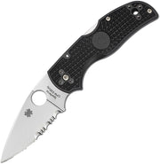 Spyderco Native 5 Lockback Serrated (Black) (3" Satin) [C41PSBK5]
