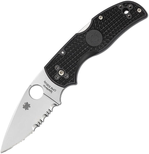 Spyderco Native 5 Lockback Serrated (Black) (3" Satin) [C41PSBK5]
