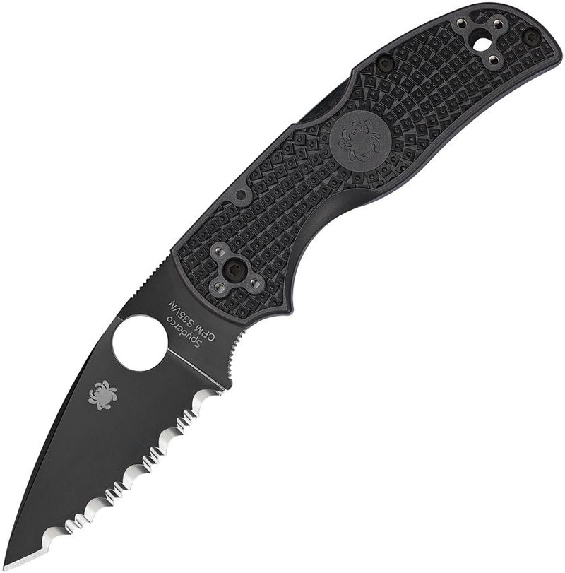 Spyderco Native 5 Blk Serrated (3" Satin)
