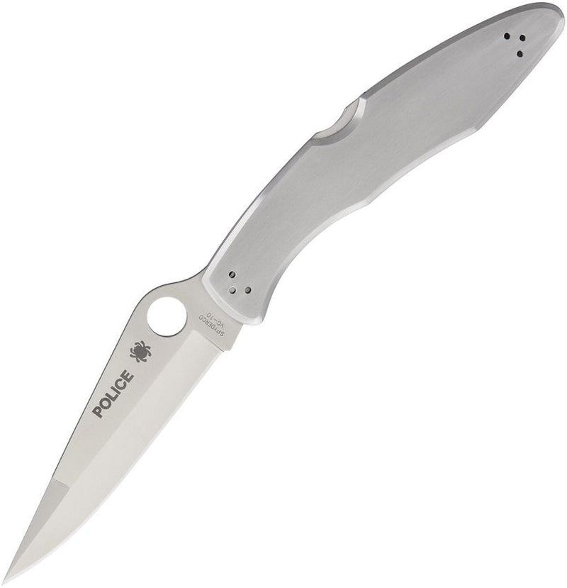 Spyderco Police Model Lockback (Stainless) (4.25" Satin) [C07P]