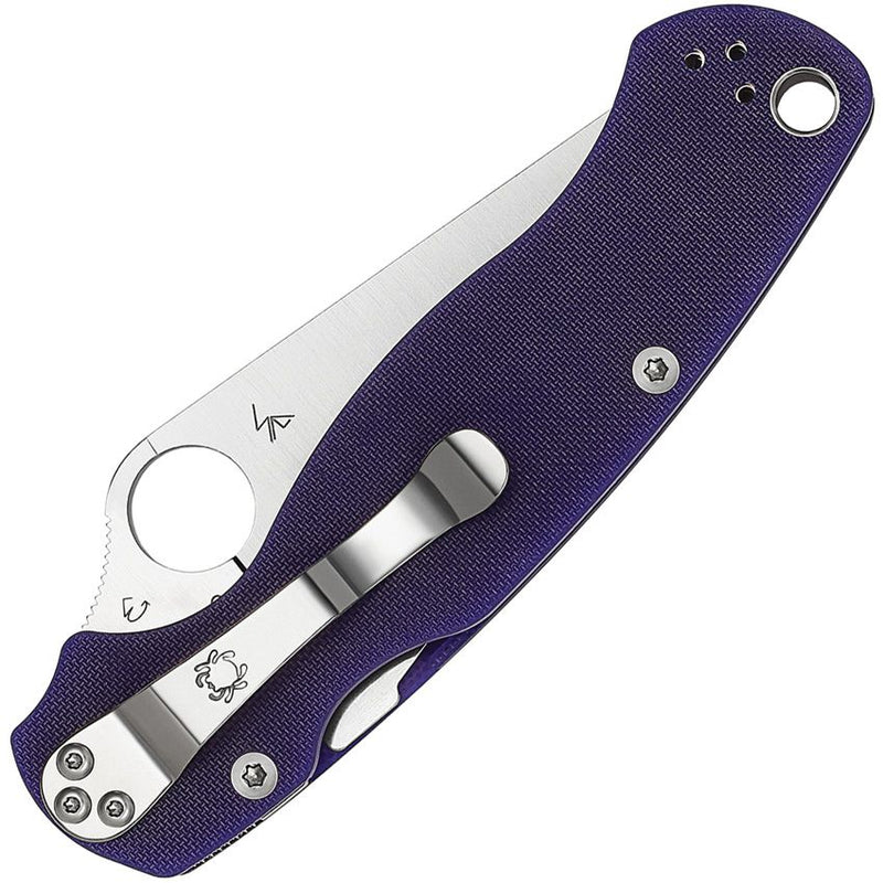 Spyderco Para Military 2 Comp Lock Blue (3.5" Satin) - Image 2