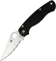 Spyderco Para Military 2 Spyder Edge (Black) (3.5" Satin) [C81GS2]