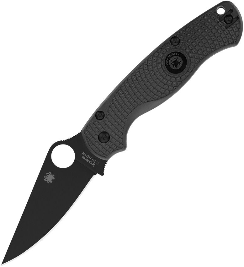 Spyderco Para Military 2 Compres Lock (Black) (3.5" Black) Folding Knife [C81PBBK2]