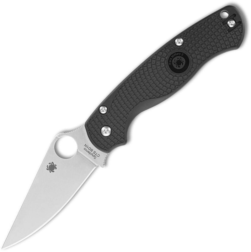 Spyderco Para Military 2 Compres Lock (Black) (3.5" Satin) [C81PBK2]
