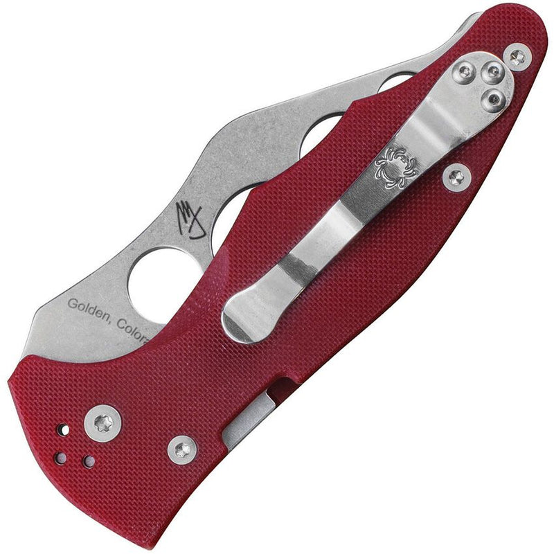 Spyderco Yojimbo 2 Trainer Red (Red) (3.25" Stonewash) [C85TR2] - Image 2